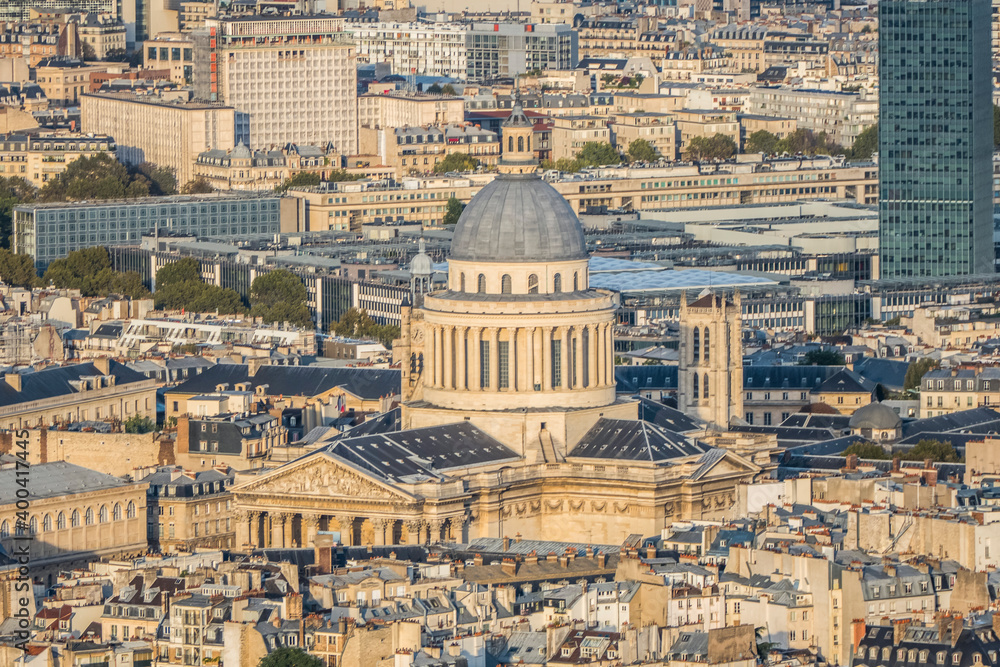 Aerial view of the Pantheon  in Paris