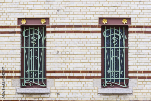 Art nouveau houses in the Zurenborg neighbourhood, Antwerp, Belgium photo