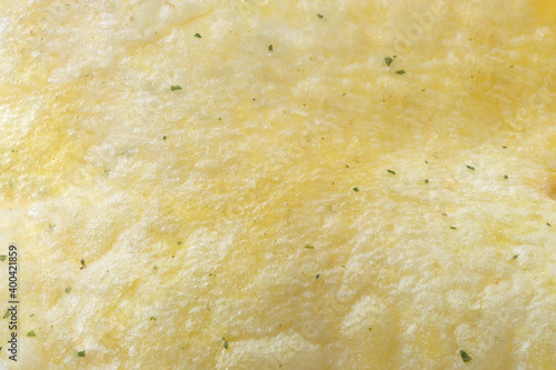 texture of potato chips with herbs