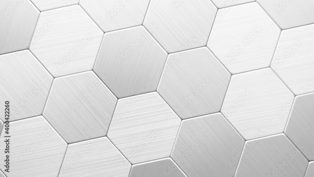 Surface consisting of hexagonal metal plates. Surface consisting of hexagonal metal plates.