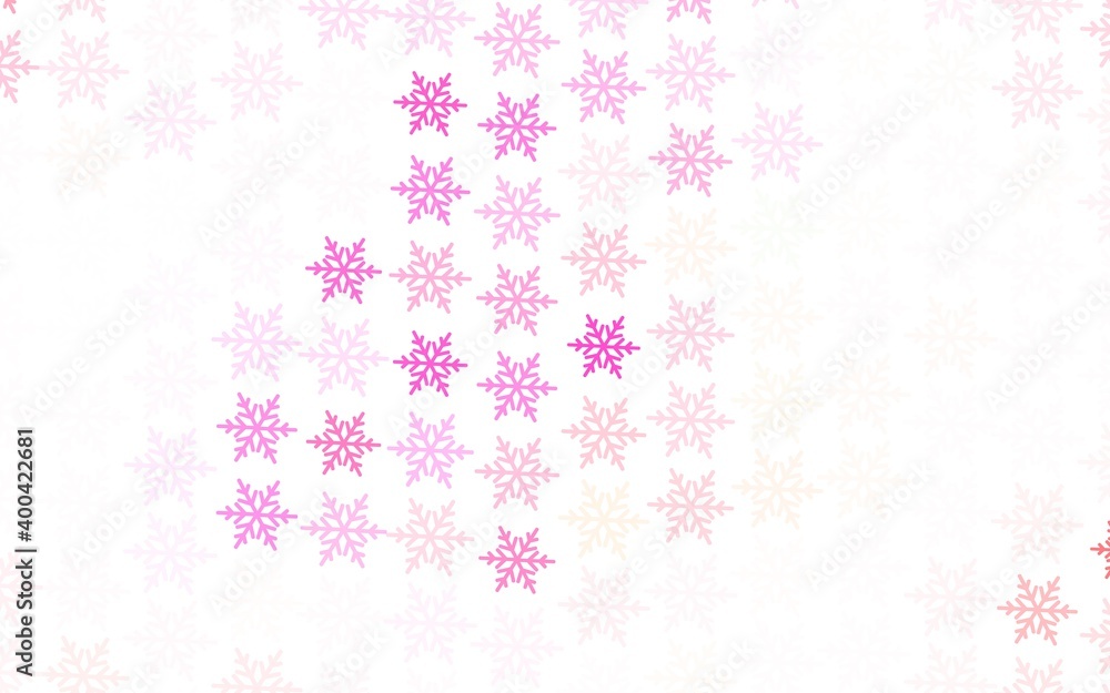Light Red, Yellow vector template with ice snowflakes, stars. Light Red, Yellow vector template with ice snowflakes, stars.