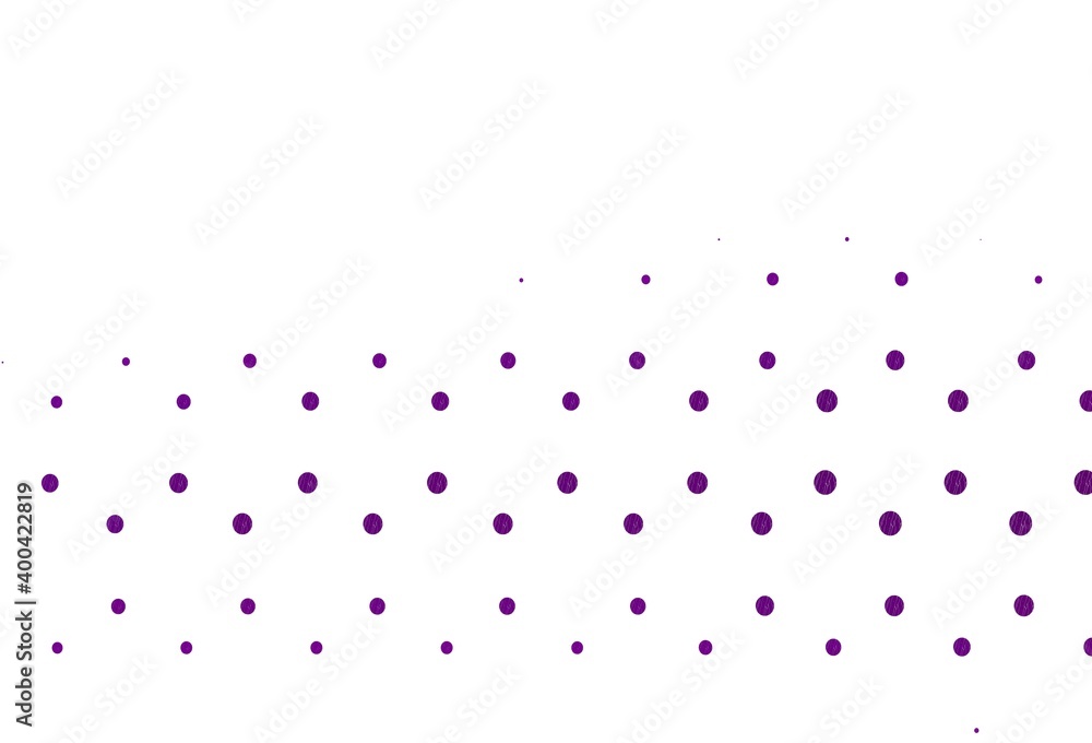 Light purple vector background with bubbles.