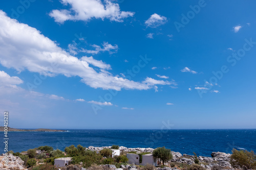 View of a village in south Crete with clear sky