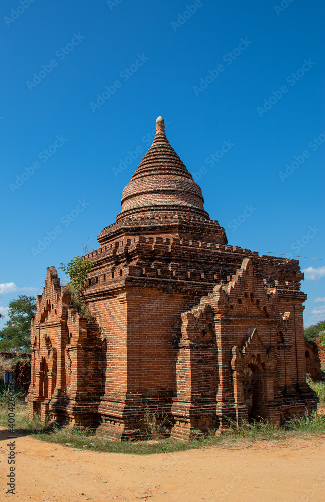 Temple en briques à Bagan, Myanmar 
