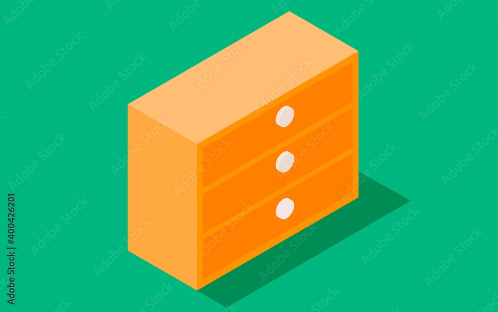 Obraz premium Drawers in isometric style vector illustration