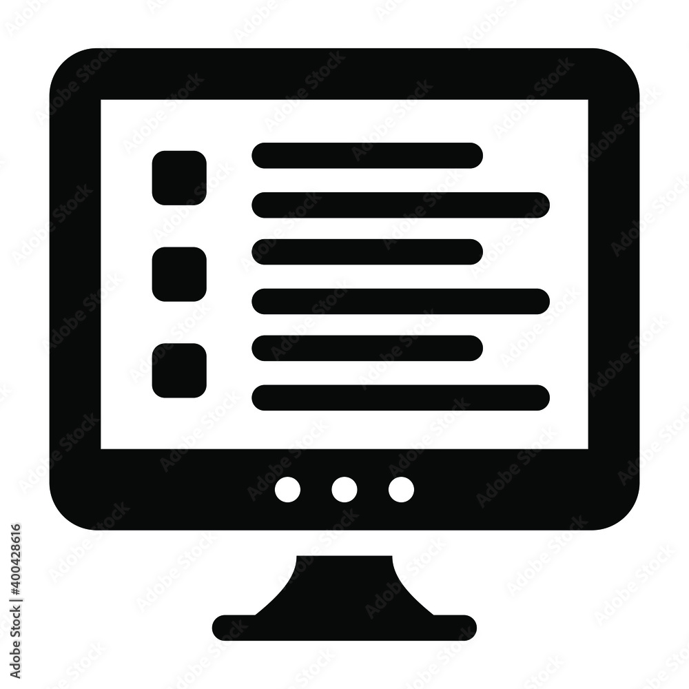 Web list icon of filled style, online data layout
Web list icon of filled style, online data layout