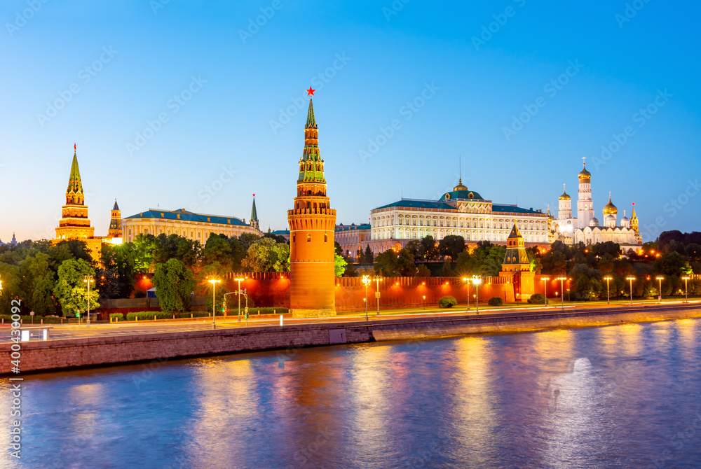 Moscow Kremlin at sunset, Russia