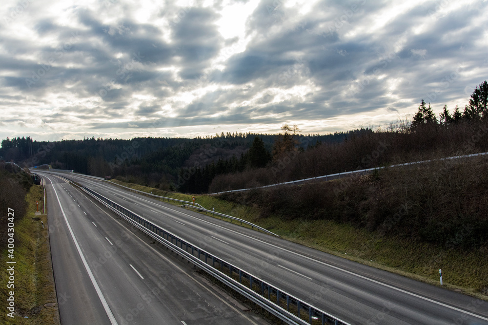 Фотография Leere Autobahn - A1 in der Eifel