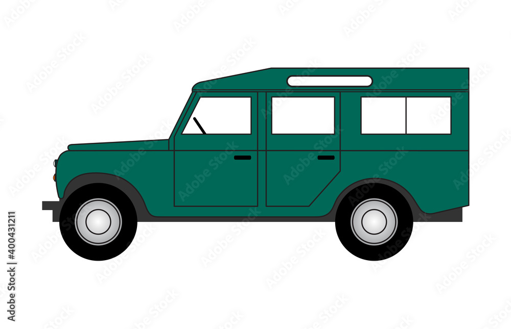 Old green off road car Old green off road car