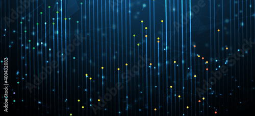 Quantum processing. Deep learning artificial intelligence. Future new technology  for business or science presentation