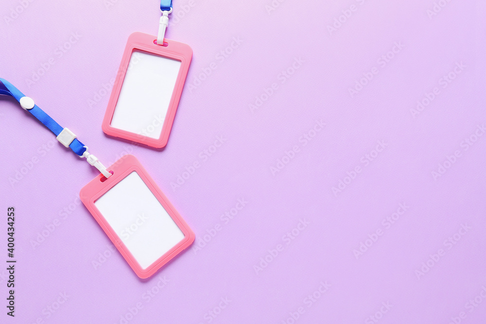 Blank badges on color background Blank badges on color background