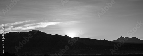 Dawn Over the Mountains in Black and White © Colton