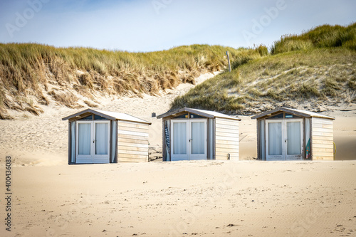 Fotografia, Obraz beach huts on the beach