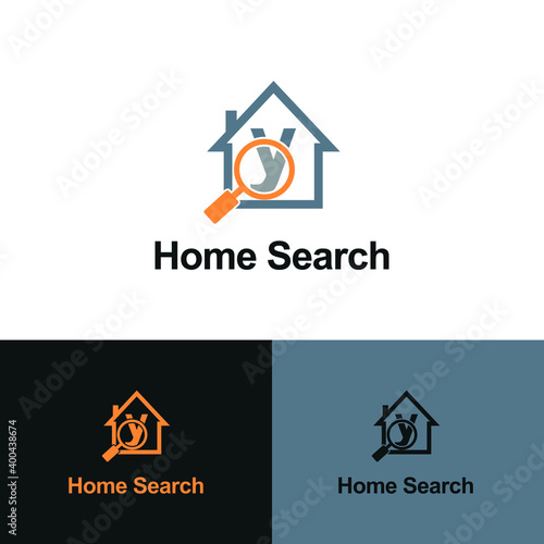Letter y for house, home, apartment, and real estate finder search icon logo vector template design