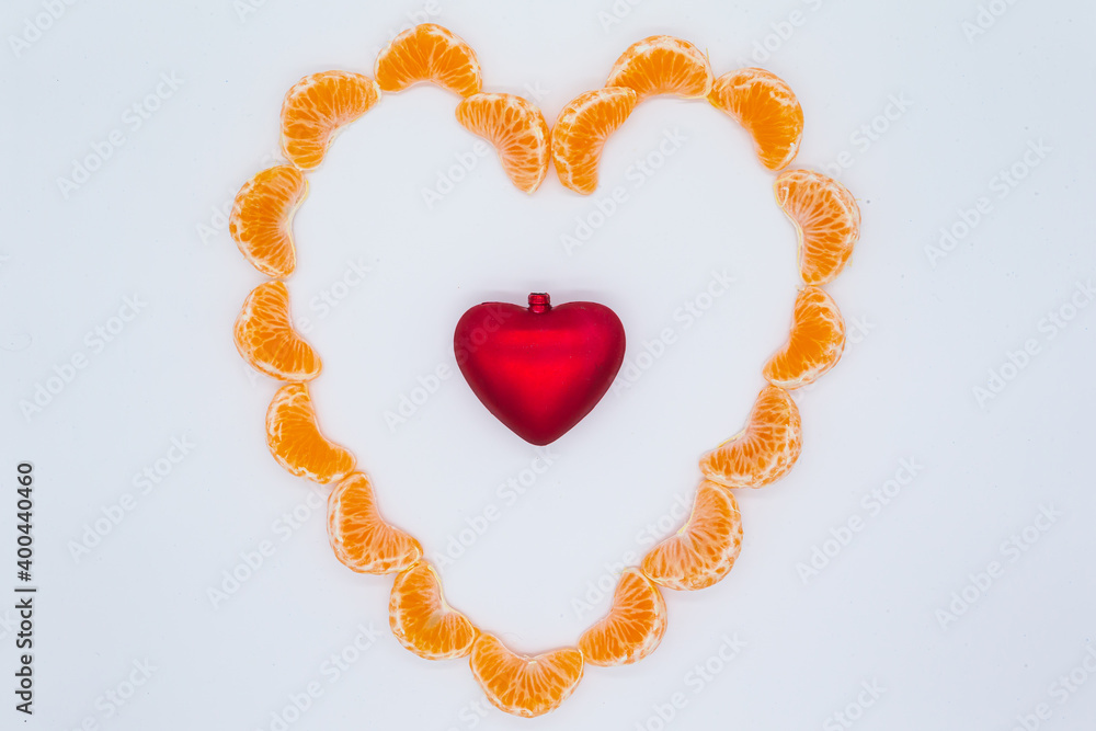 mandarin heart. Valentine's Day. Love