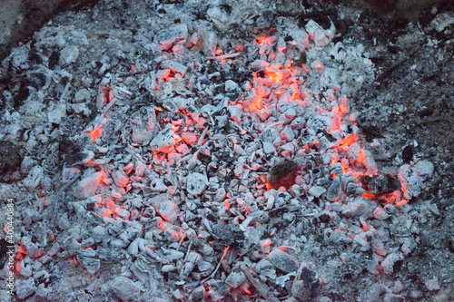 coals burning
