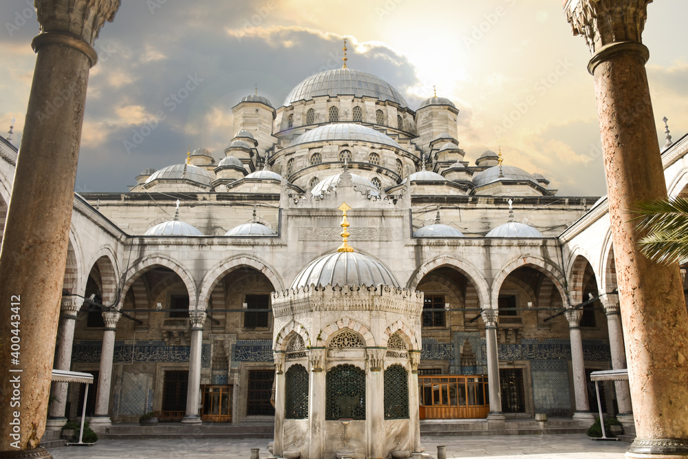 The Yeni Camii meaning New Mosque; originally named the Valide Sultan Mosque (Turkish Valide
