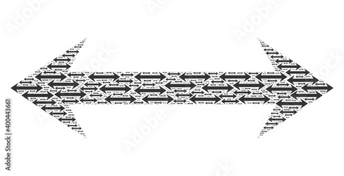 Repeating composition of horizontal flip. Flat vector horizontal flip composition is formed of random self horizontal flip pictograms.