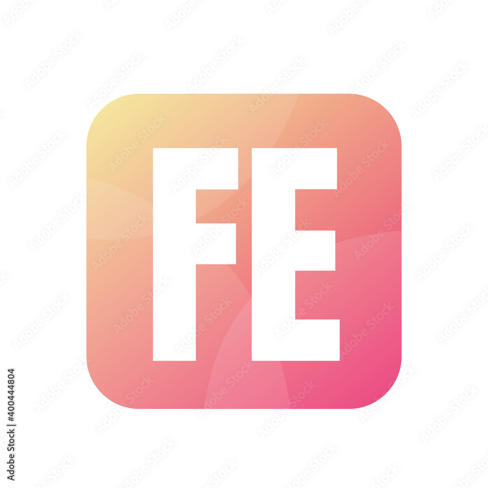 Fototapeta premium FE Letter Logo Design With Simple style