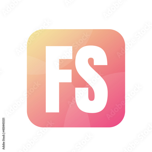 FS Letter Logo Design With Simple style