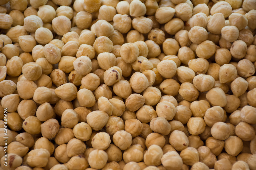 Hazelnuts nuts texture background. Top view Hazelnuts nuts texture background. Top view