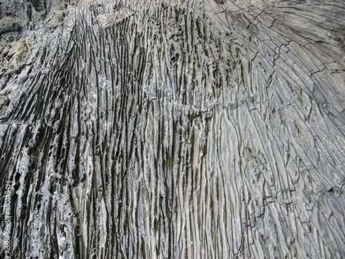 Errosia lava tuff on coast of Easter Island. photo