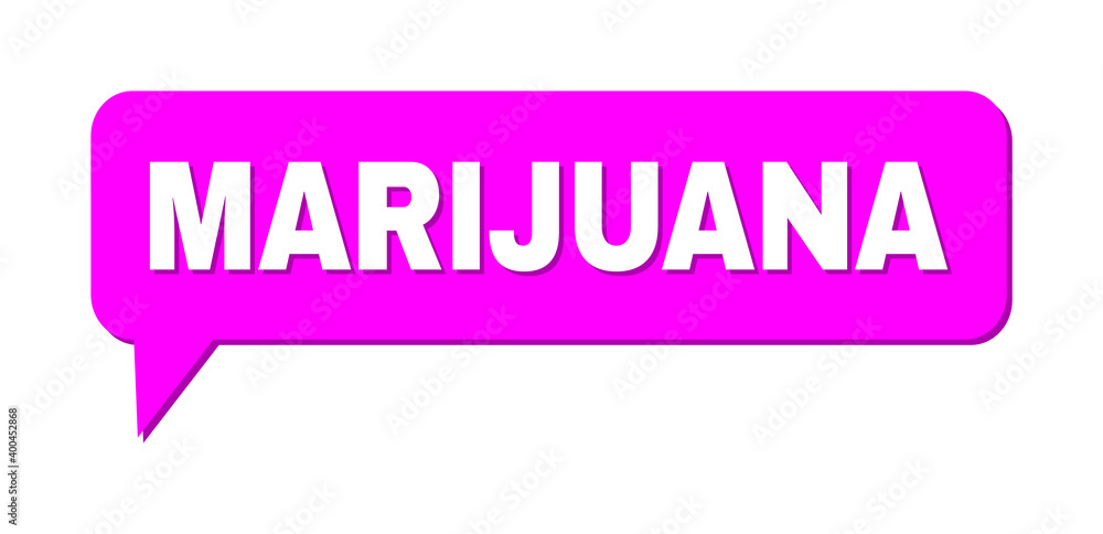 Conversation MARIJUANA Colored Cloud Frame. MARIJUANA caption is located inside colored bubble with shadow. Vector quote caption inside message frame. Conversation MARIJUANA Colored Cloud Frame. MARIJUANA caption is located inside colored bubble with shadow. Vector quote caption inside message frame.