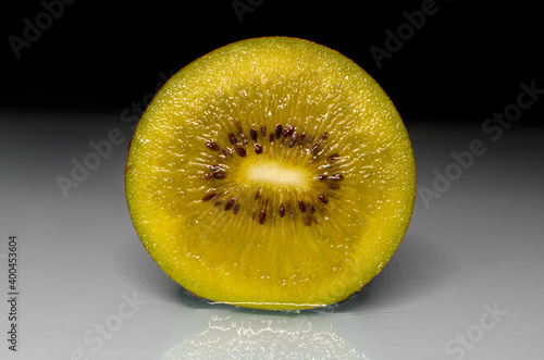 Still life of yellow gold kiwi on the table