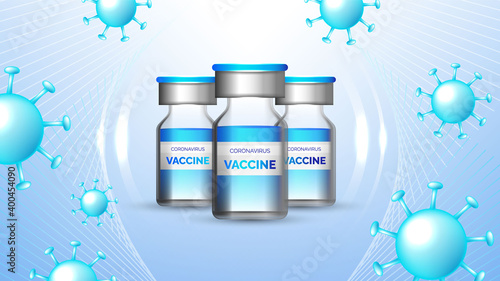 Coronavirus informative vaccination background concept