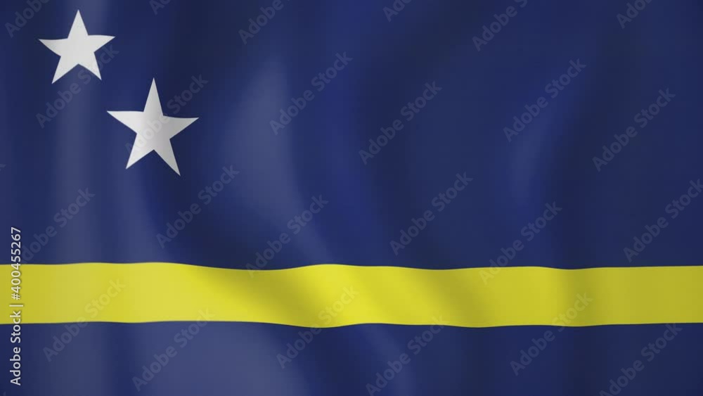 Curacao animated flag. Seamless loop. 4k Curacao animated flag. Seamless loop. 4k