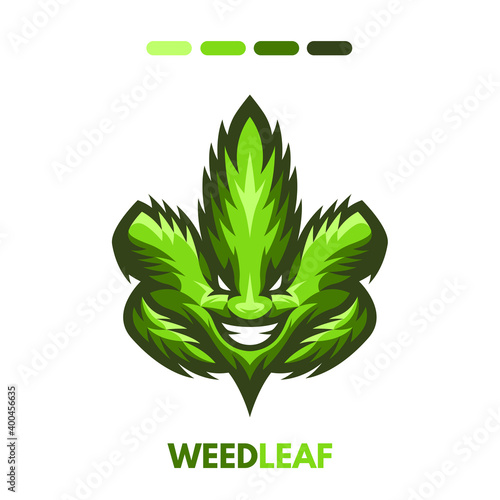 Weed Leaf Mascot