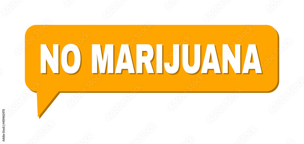 Speech NO MARIJUANA Colored Bubble Frame. NO MARIJUANA phrase is located inside colored bubble with shadow. Vector quote text inside chat frame. Speech NO MARIJUANA Colored Bubble Frame. NO MARIJUANA phrase is located inside colored bubble with shadow. Vector quote text inside chat frame.