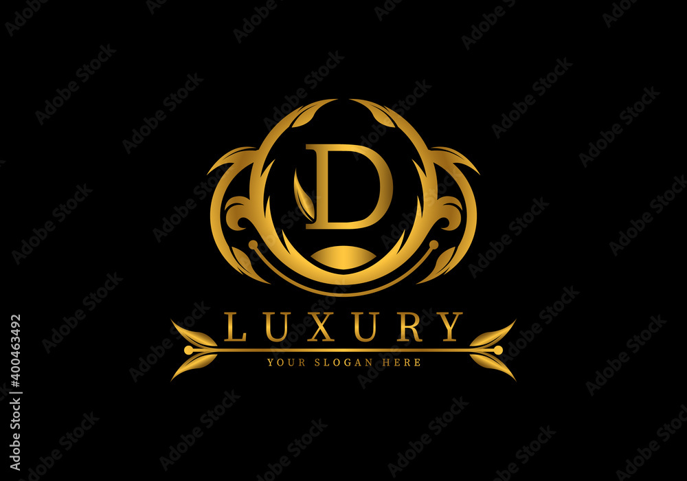 Letter D Luxury Logo template vector for brand, company or fashion.