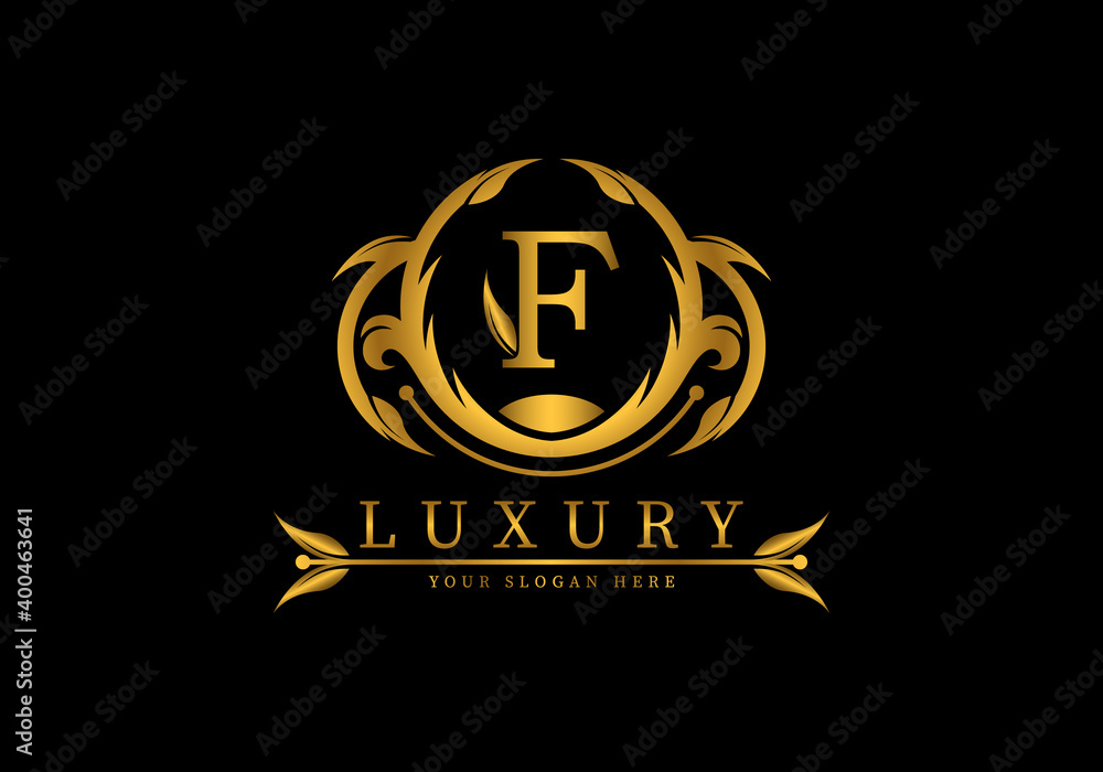 Letter F Luxury Logo template vector for brand, company or fashion. Letter F Luxury Logo template vector for brand, company or fashion.