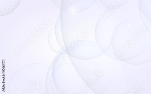 Abstract white background. Backdrop with light transparent bubbles. 3D illustration