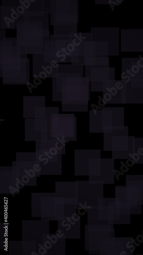 Fototapeta Naklejka Na Ścianę i Meble -  Black abstract background. Backdrop with grey squares. Vertical orientation. 3D illustration