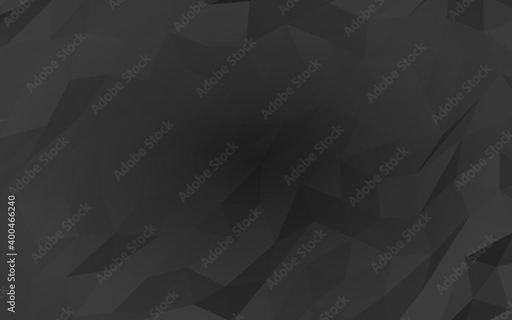 Black abstract background. Lowpoly backdrop. Gloomy crumpled paper. 3D illustration Black abstract background. Lowpoly backdrop. Gloomy crumpled paper. 3D illustration