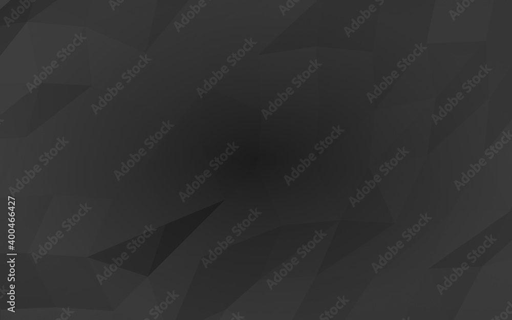 Obraz premium Black abstract background. Lowpoly backdrop. Gloomy crumpled paper. 3D illustration