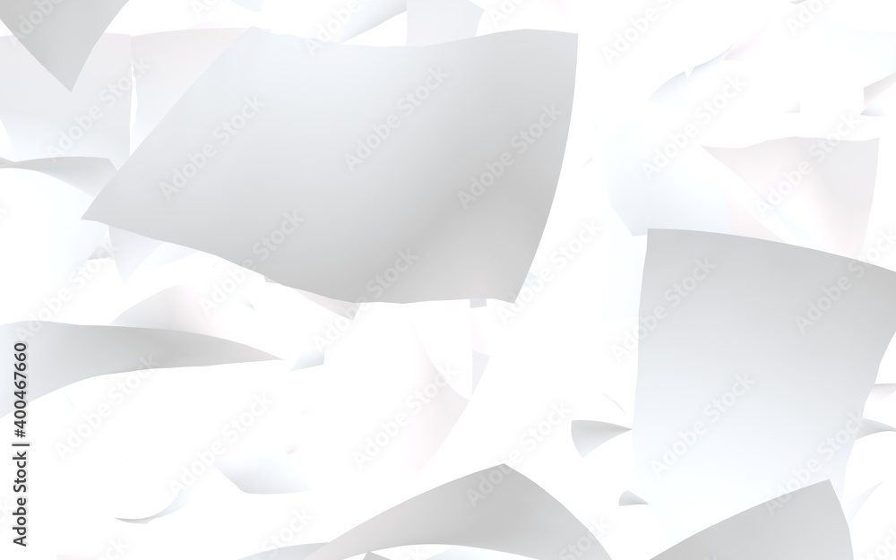 Flying sheets of paper isolated on white background. Abstract money is flying in the air. 3D illustration Flying sheets of paper isolated on white background. Abstract money is flying in the air. 3D illustration