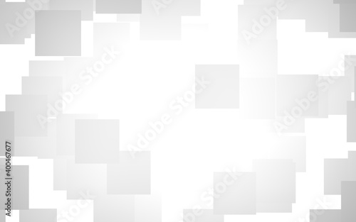 White abstract background. Misty backdrop with grey squares. 3D illustration