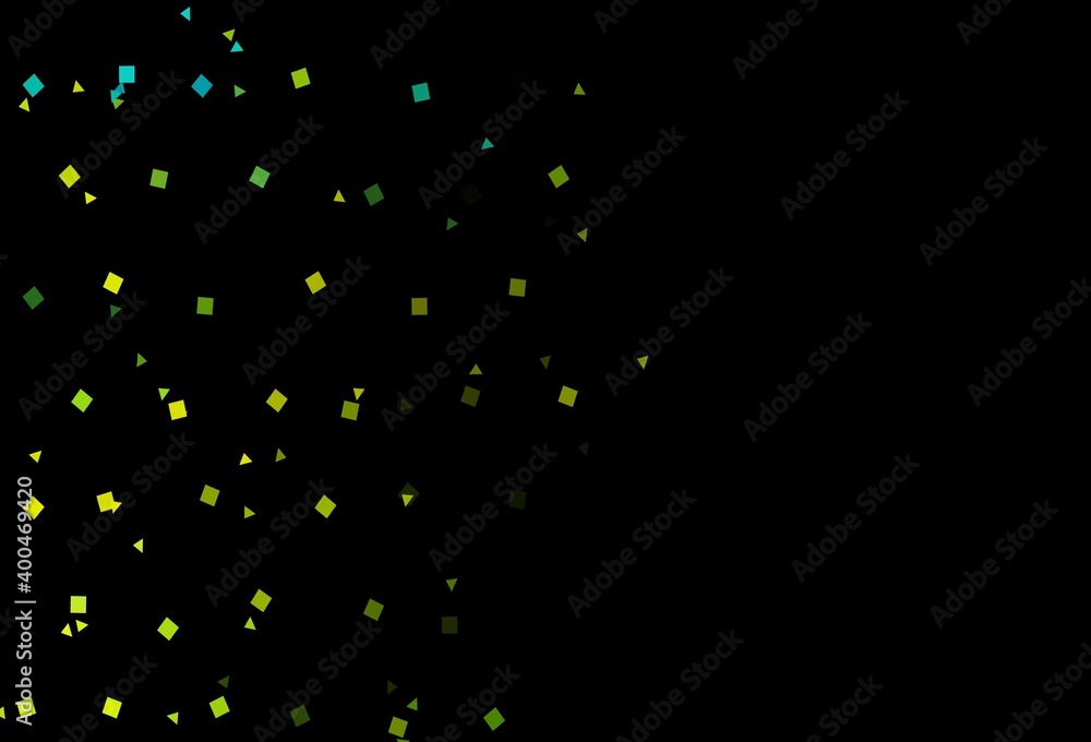 Dark Green, Yellow vector background with triangles, circles, cubes. Dark Green, Yellow vector background with triangles, circles, cubes.