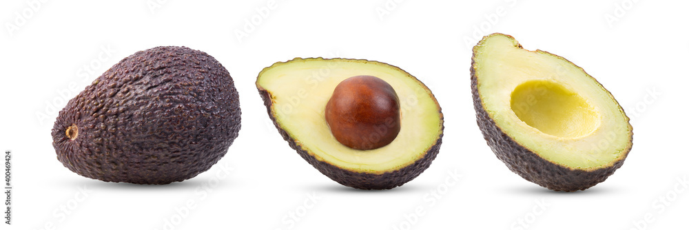 avocado on white background avocado on white background