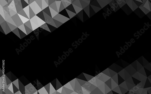 Dark Silver  Gray vector abstract polygonal texture.