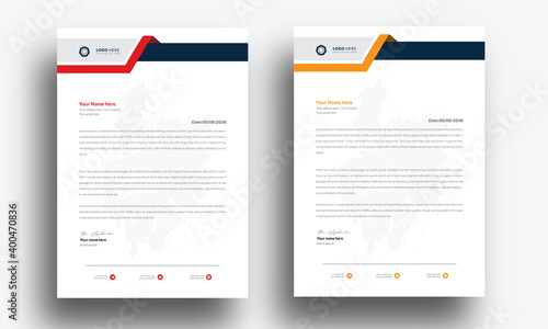 Letterhead template in Abstract style design photo