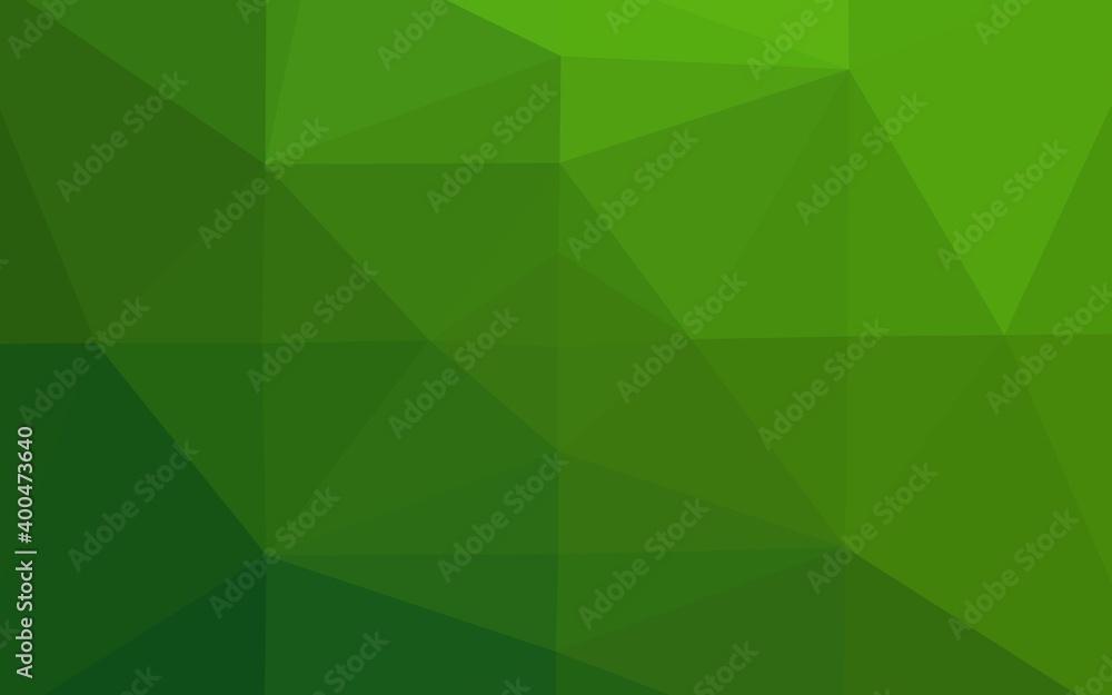 Fototapeta premium Light Green vector polygonal background.