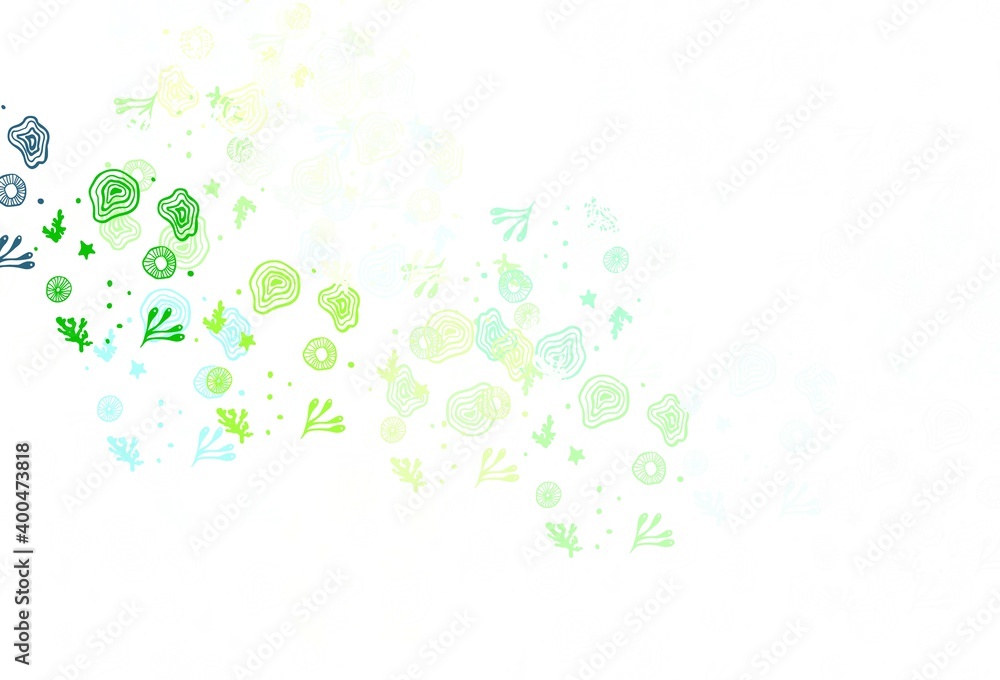 Light Green, Yellow vector template with chaotic shapes. Light Green, Yellow vector template with chaotic shapes.
