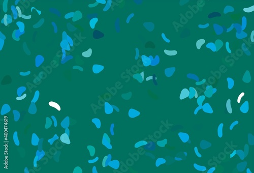 Light Blue, Green vector backdrop with abstract shapes.