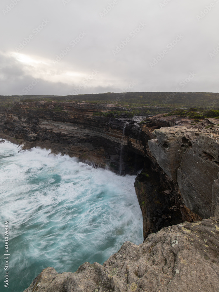 Cloudy view over Curracurrong Falls, Sydney, Australia. Cloudy view over Curracurrong Falls, Sydney, Australia.