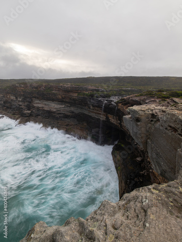 Cloudy view over Curracurrong Falls  Sydney  Australia.