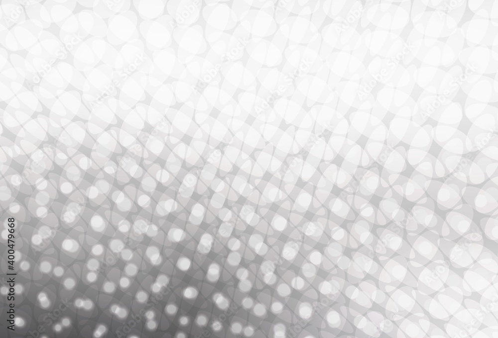 Light Gray vector background with bubbles.